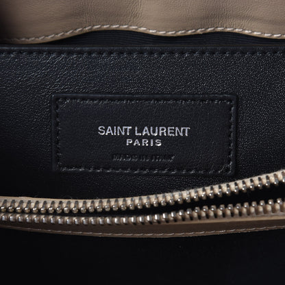 Saint Laurent Calfskin Y Quilted Monogram Small Loulou Chain Satchel Dark Beige 7 of 12