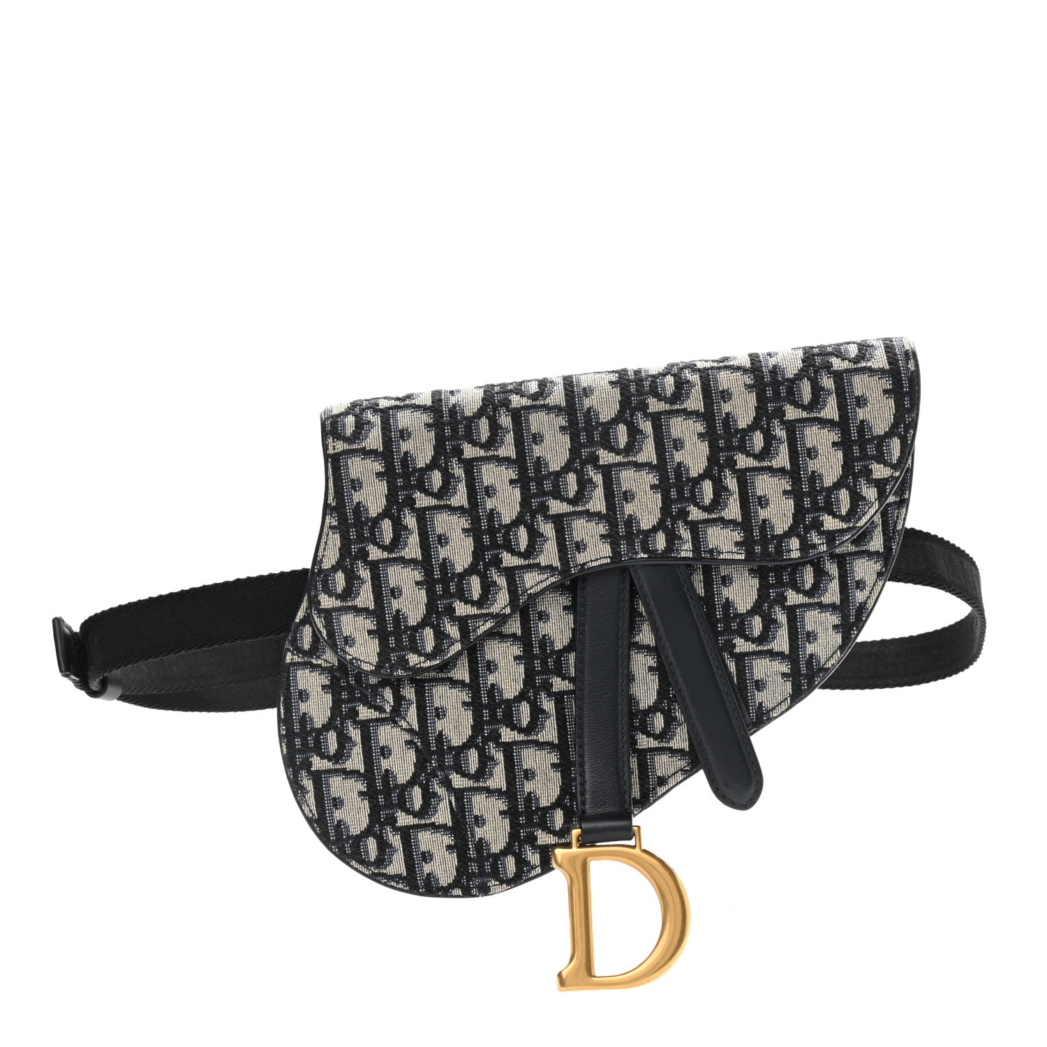 Christian Dior Oblique Saddle Belt Pouch Blue 1 of 10