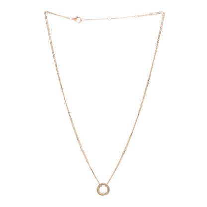Cartier 18K Pink Yellow White Gold Trinity Double Chain Pendant Necklace 2 of 5
