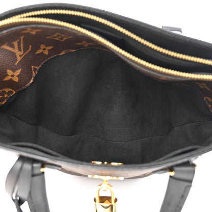 Louis Vuitton Monogram Flower Zipped Tote PM Black 7 of 12