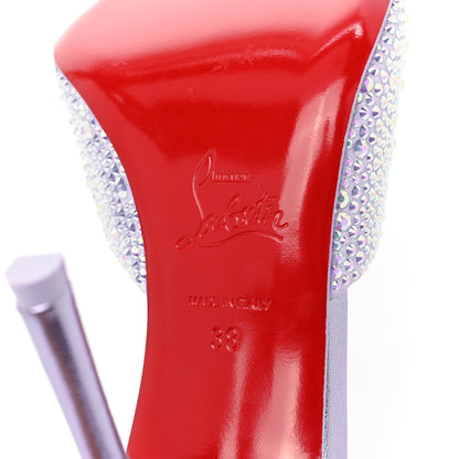 Christian Louboutin Suede Crystal Strass Me Dolly 100 Sandals 38 Lilac 6 of 9