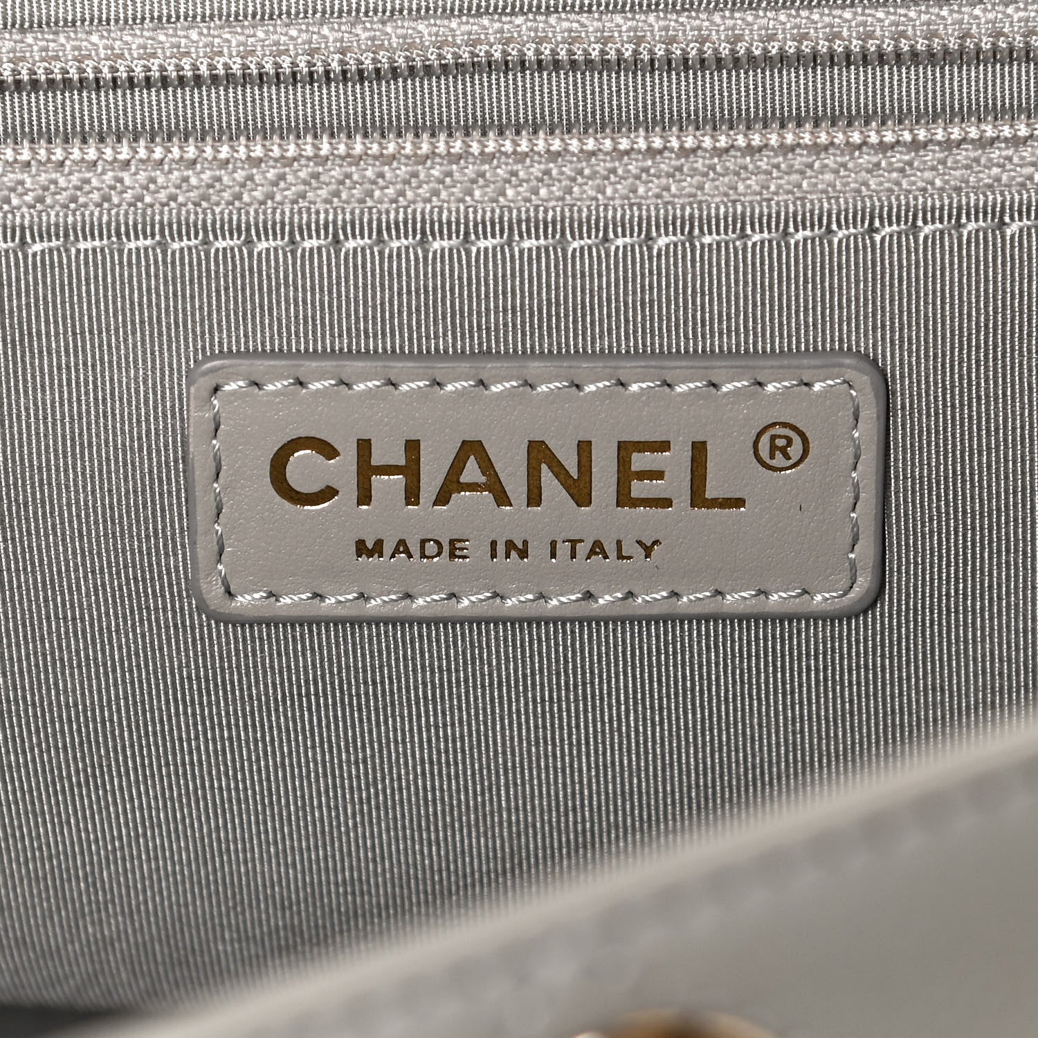 Chanel Bullskin Stitched Small Shopping Bag Grey 6 of 12