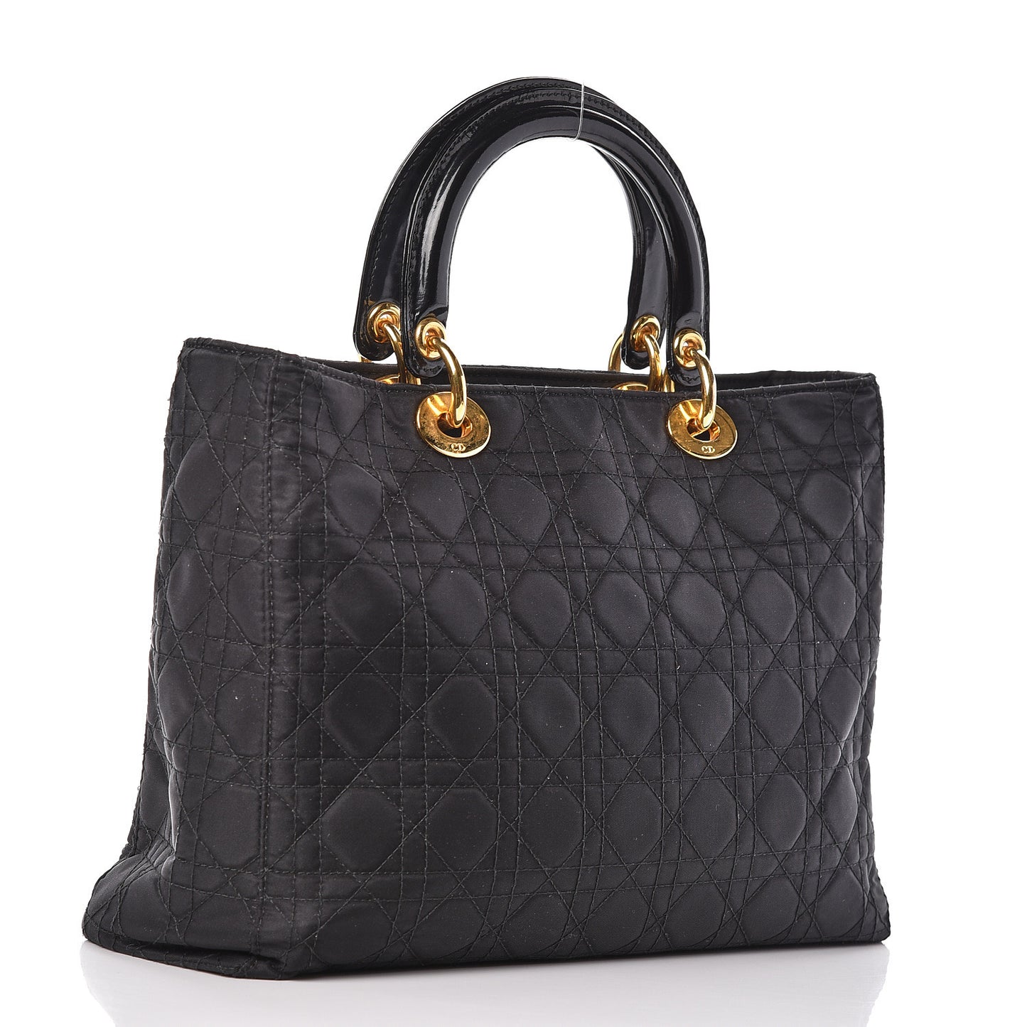 Nylon Cannage Large Lady Dior Black