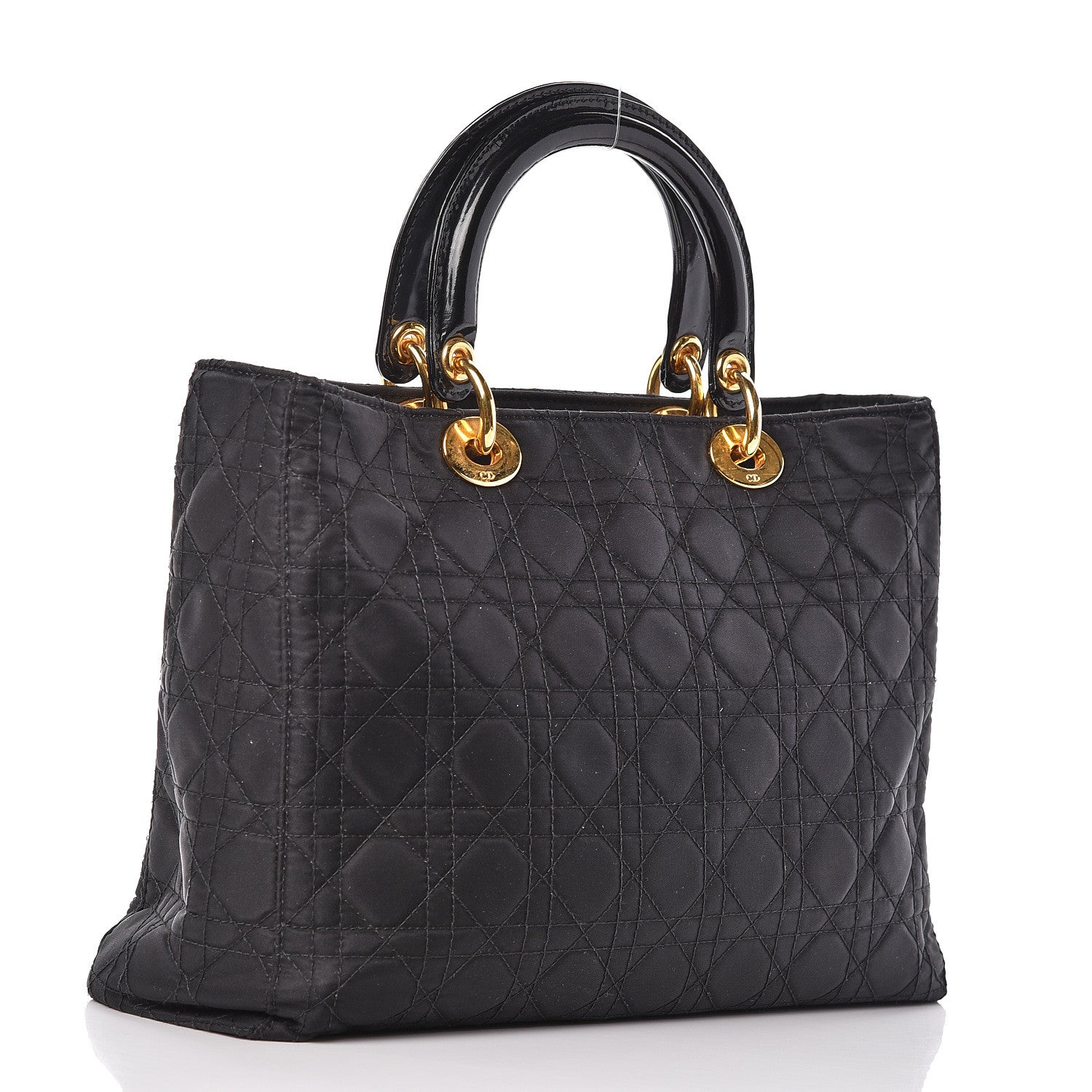 Christian Dior Nylon Cannage Large Lady Dior Black 3 of 10
