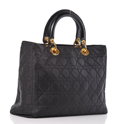 Christian Dior Nylon Cannage Large Lady Dior Black 3 of 10