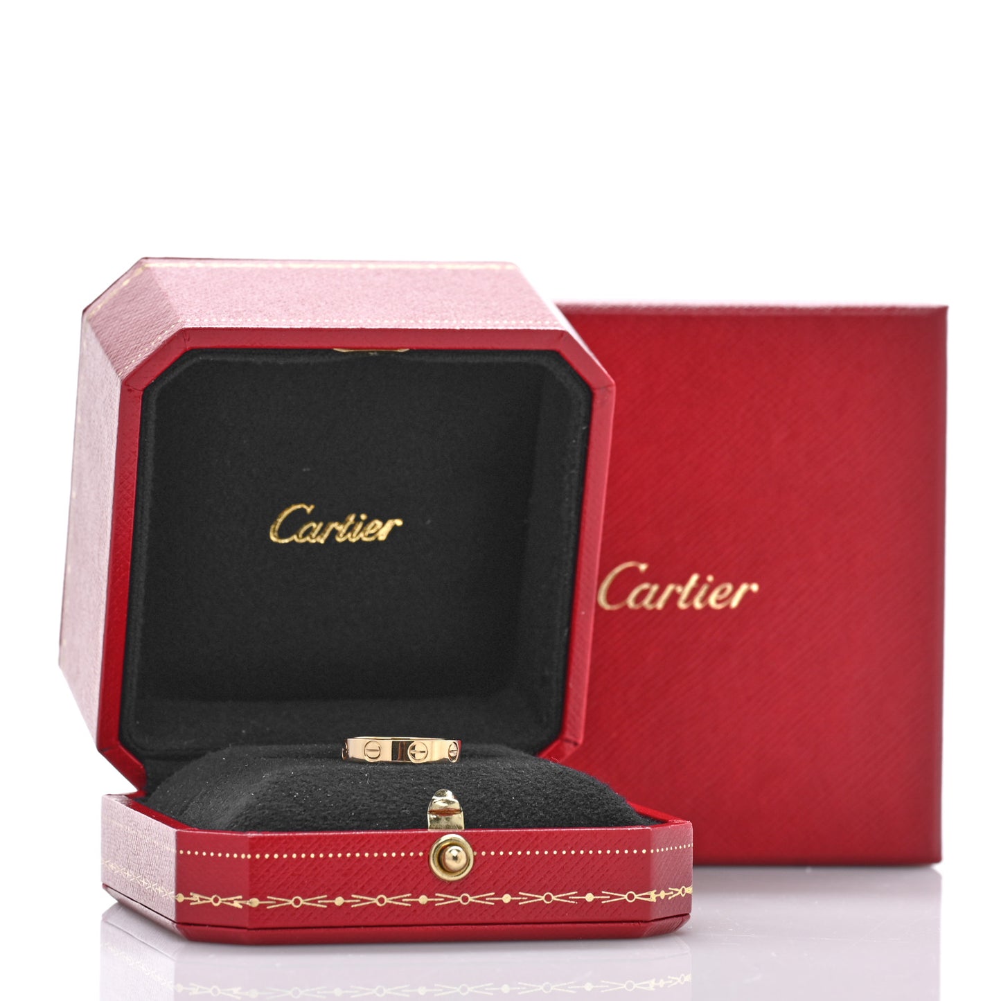 18K Yellow Gold 3.5mm LOVE Wedding Band Ring 47 4
