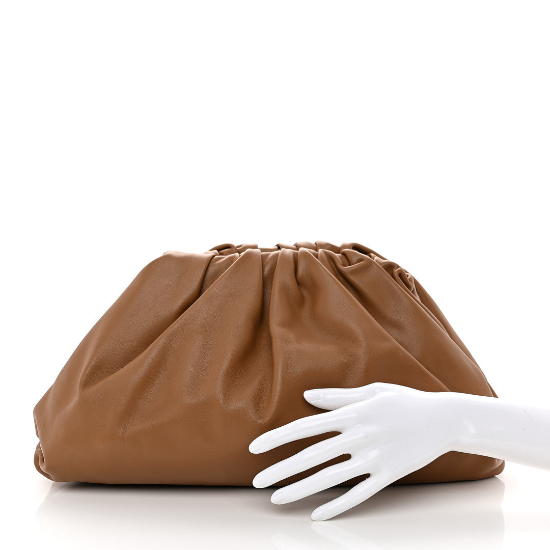 Bottega Veneta Smooth Butter Calf The Pouch Oversized Clutch Teak 2 of 10