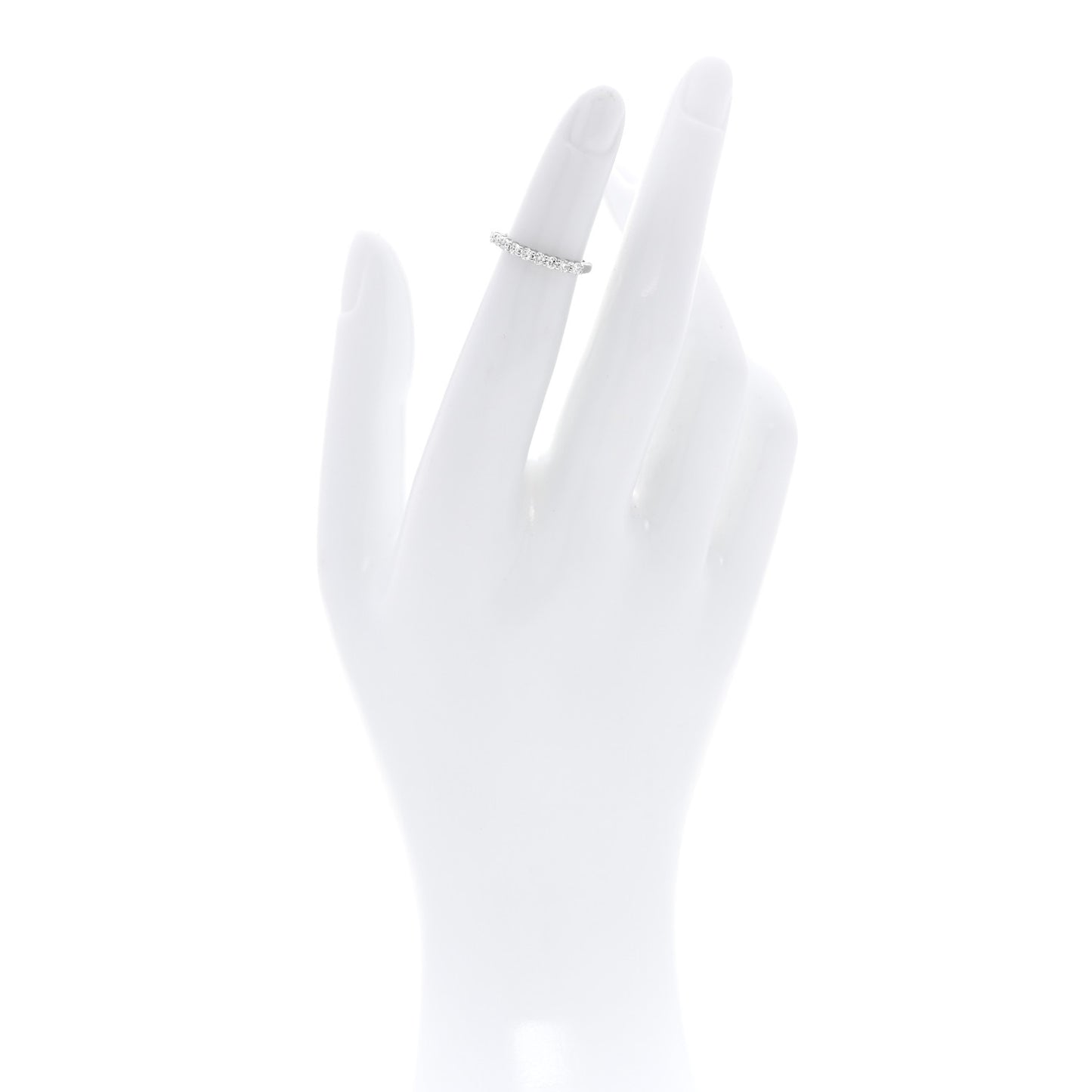 Platinum Diamond 2.2mm Half Circle Forever Band Ring 44 3
