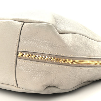 Prada Vitello Daino Side Zip Pocket Hobo Argilla 8 of 8