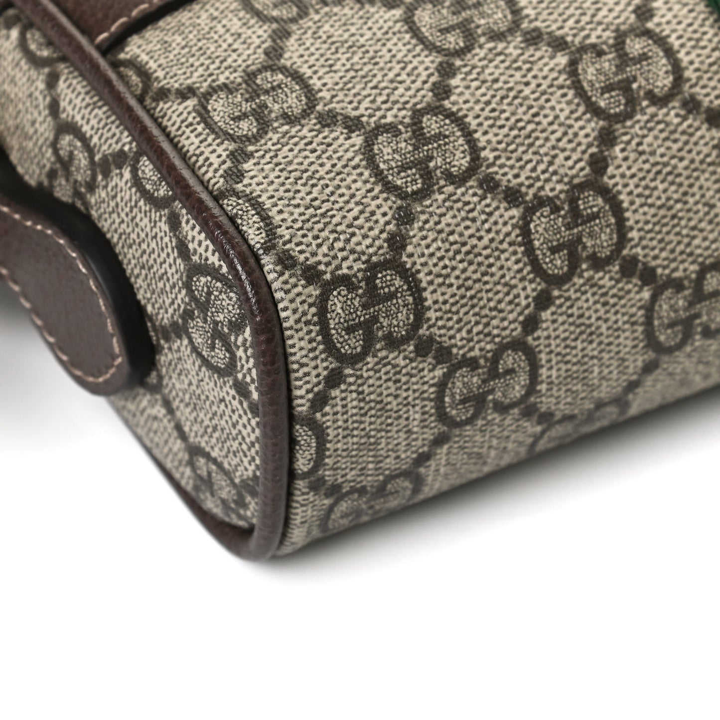 GG Supreme Monogram Web Mini Ophidia Shoulder Bag Brown