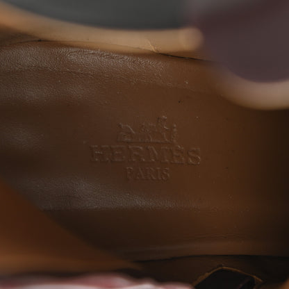 Hermes Calfskin Joueuse Ankle Boots 38.5 Black Brun Fume Bordeaux 7 of 8