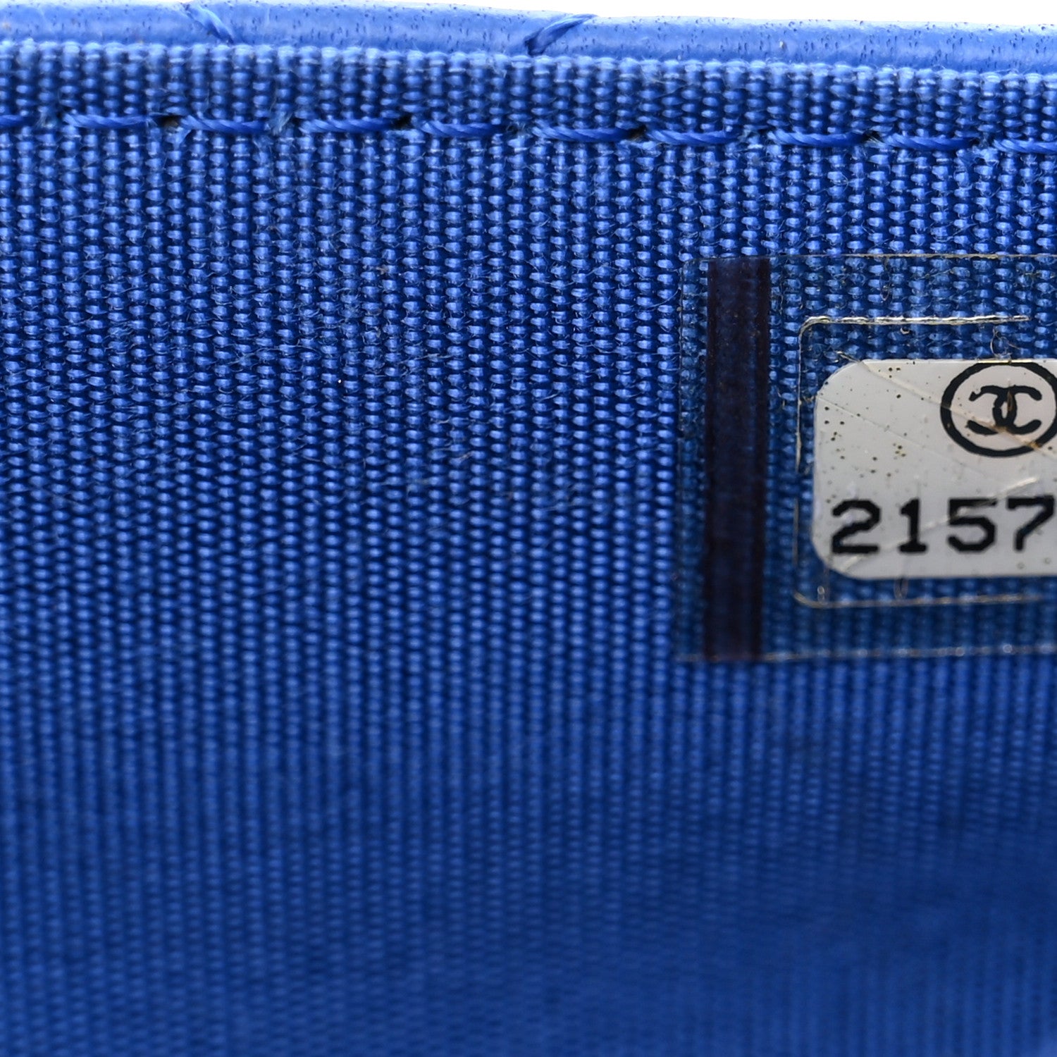 Chanel Lambskin Quilted Boy Wallet On Chain WOC Blue 8 of 15