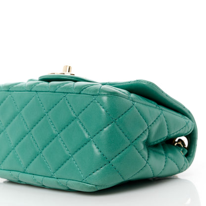 Chanel Lambskin Quilted Mini Square Flap Green 11 of 13
