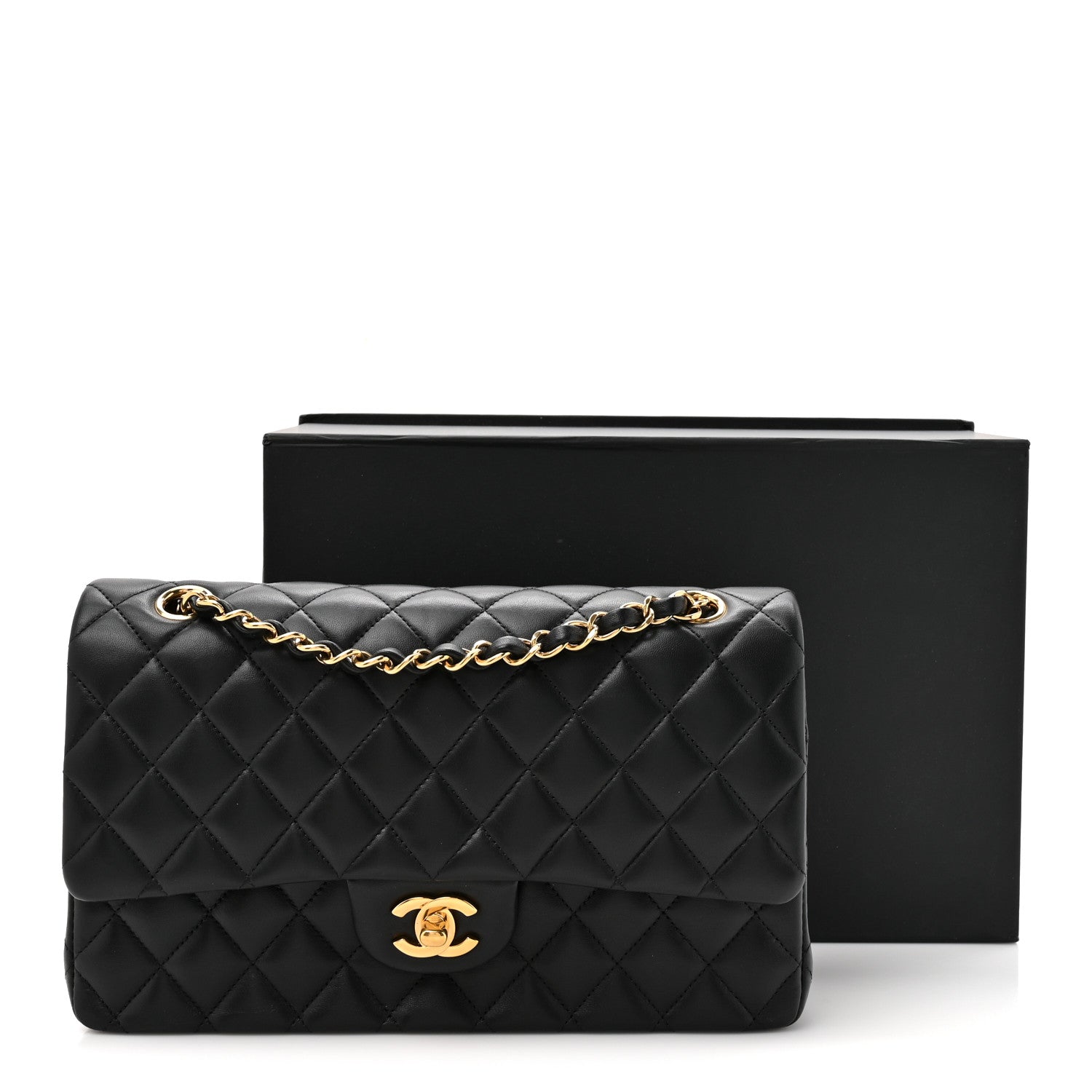 Chanel Lambskin Quilted Small Double Flap Black 12 of 12