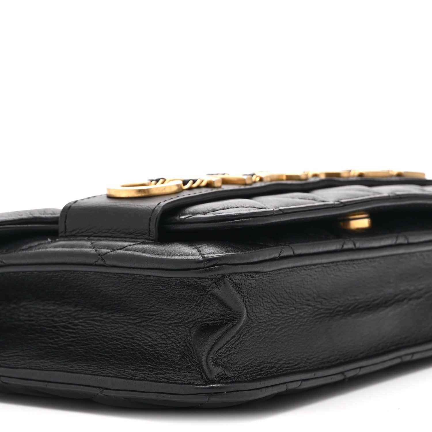 Chanel Calfskin Quilted Enchained Wallet On Chain WOC Black 9 of 10