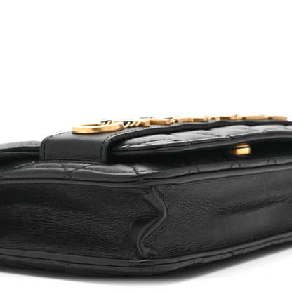 Chanel Calfskin Quilted Enchained Wallet On Chain WOC Black 9 of 10