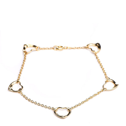 Tiffany 18K Yellow Gold Elsa Peretti 5 Open Heart Bracelet 1 of 3