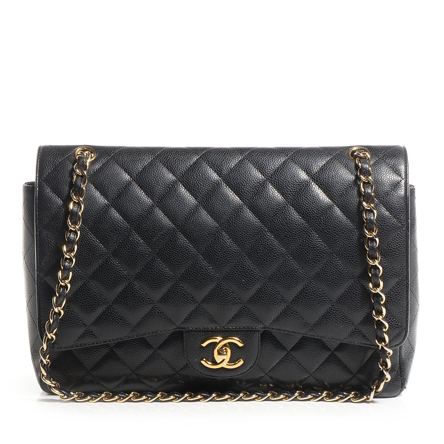 Chanel Caviar Quilted Maxi Double Flap Black 1 of 8