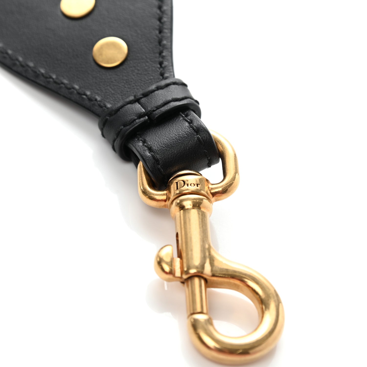 Christian Dior Canvas Embroidered Shoulder Strap Black 5 of 6