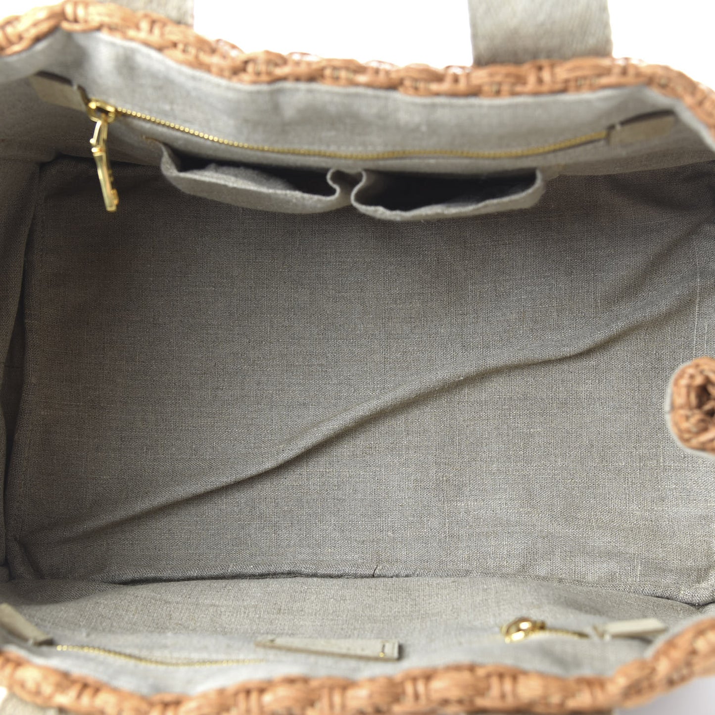 Raffia Canvas Mistolino Tote Naturale