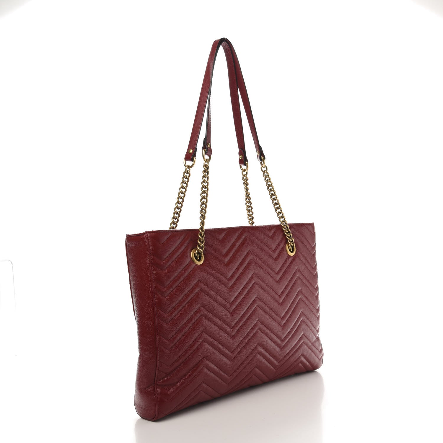 Gucci Azalea Calfskin Matelasse Medium GG Marmont Slim Tote Romantic Cerise 3 of 12