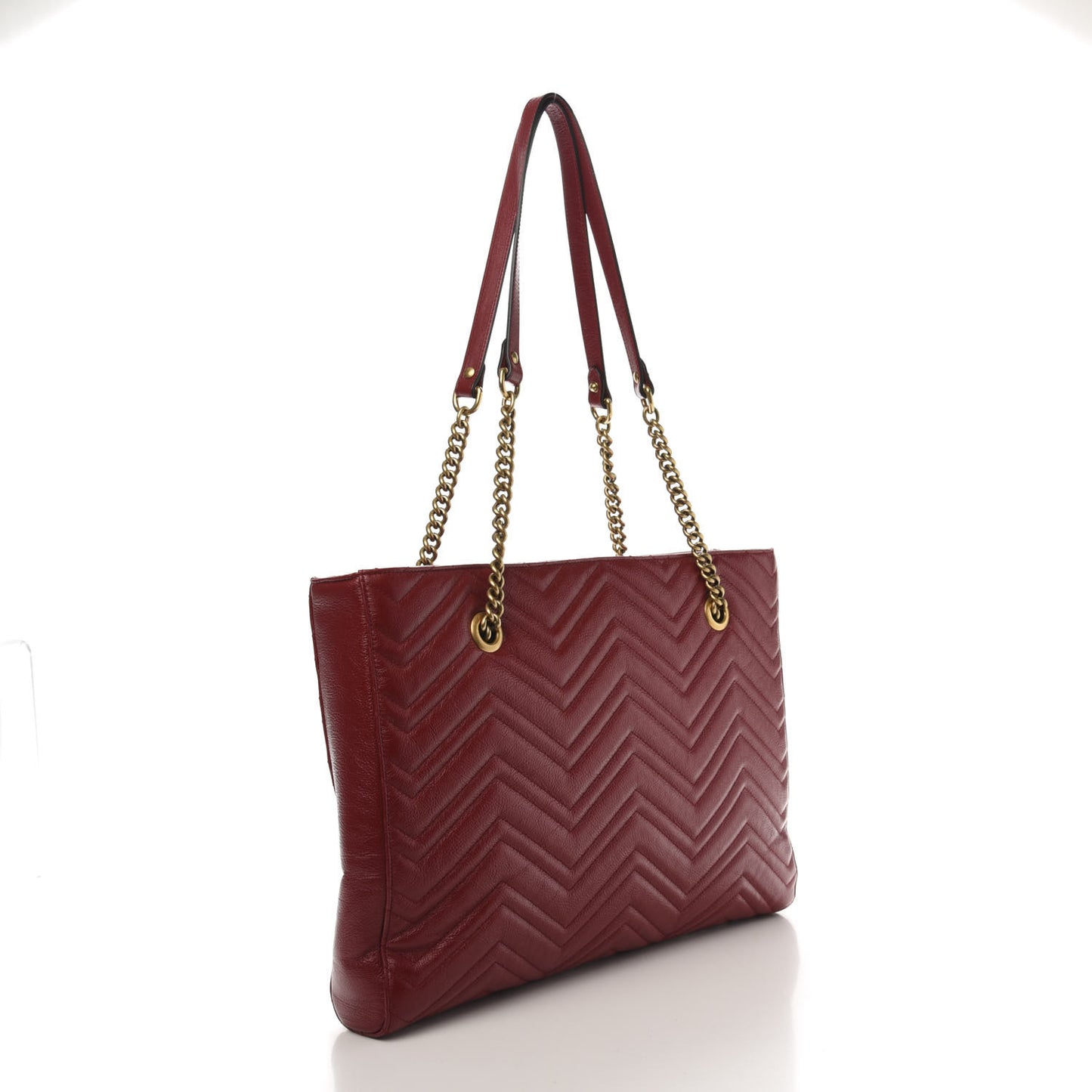 Azalea Calfskin Matelasse Medium GG Marmont Slim Tote Romantic Cerise