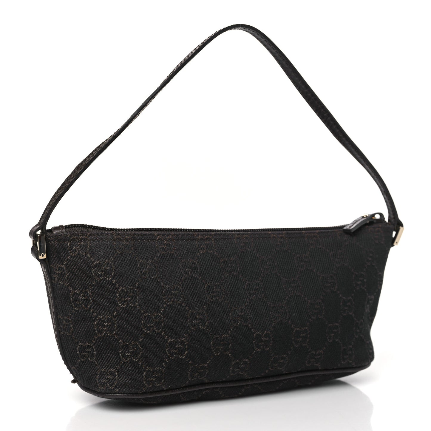 Denim Monogram Boat Pochette Dark Brown