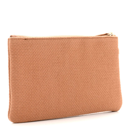 Chanel Mixed Fibers Small Deauville Pouch Beige 3 of 6