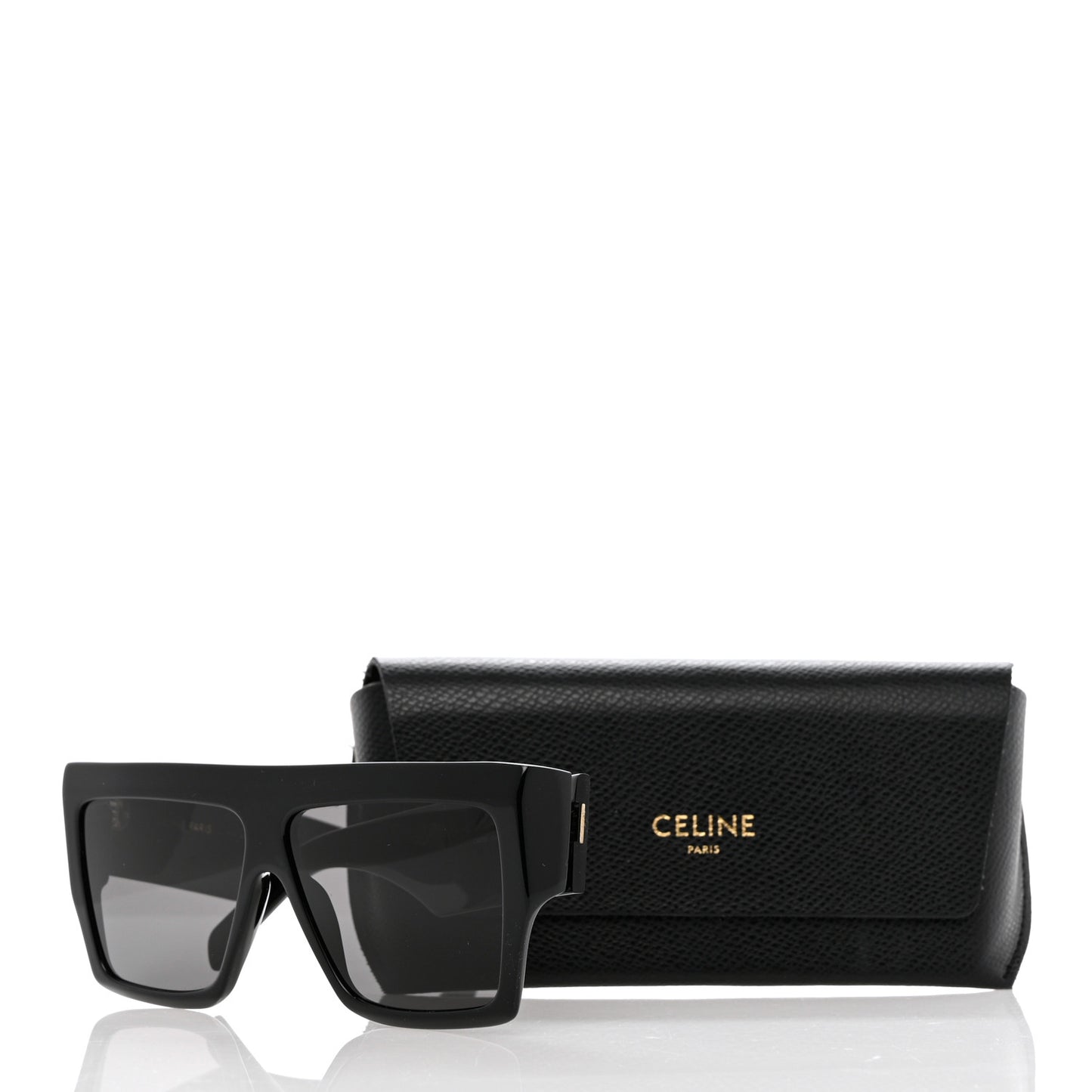Acetate Chunky Rectangle Sunglasses CL 40092I Black