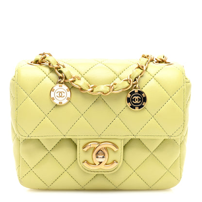 Chanel Lambskin Quilted Casino Chips  Green 1 of 10