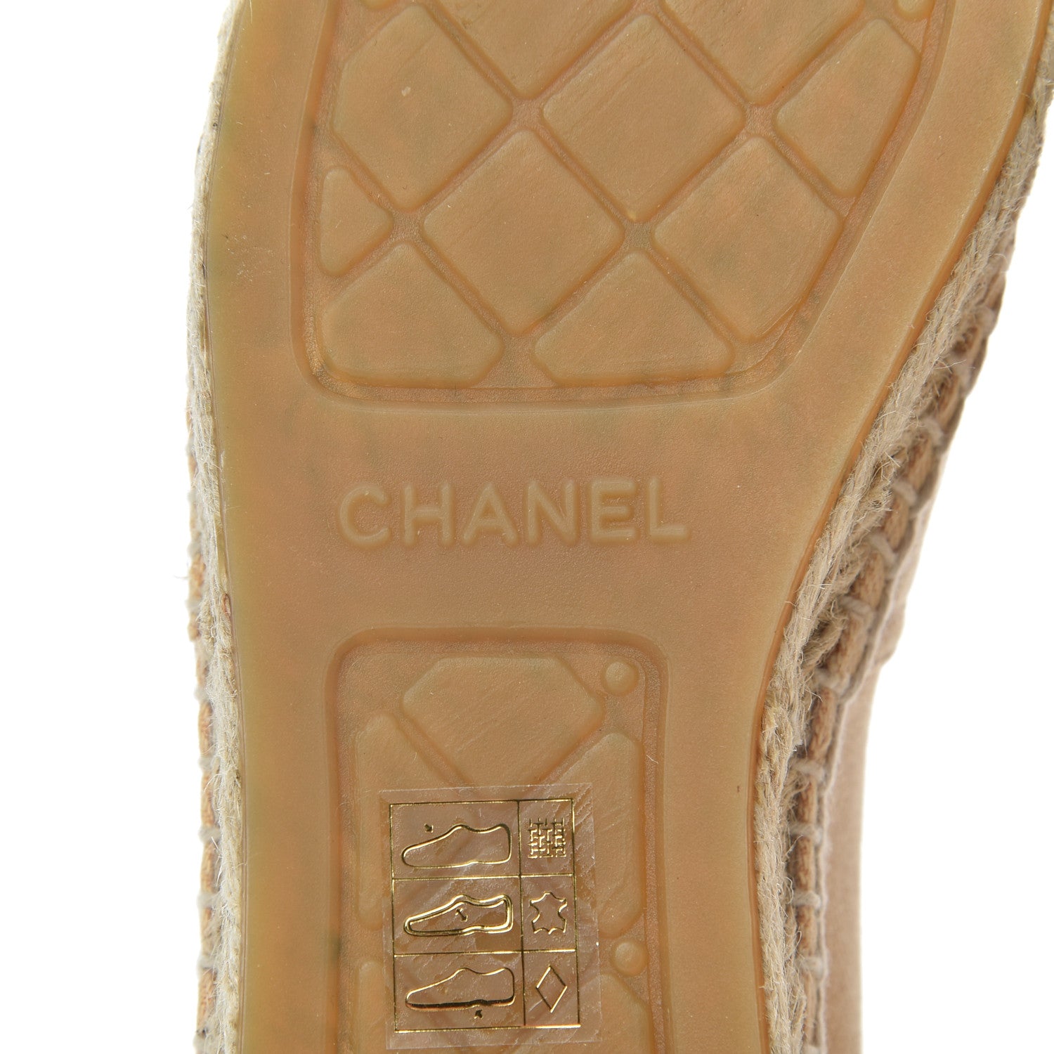 Chanel Denim CC Espadrilles 38 Beige Black 7 of 9
