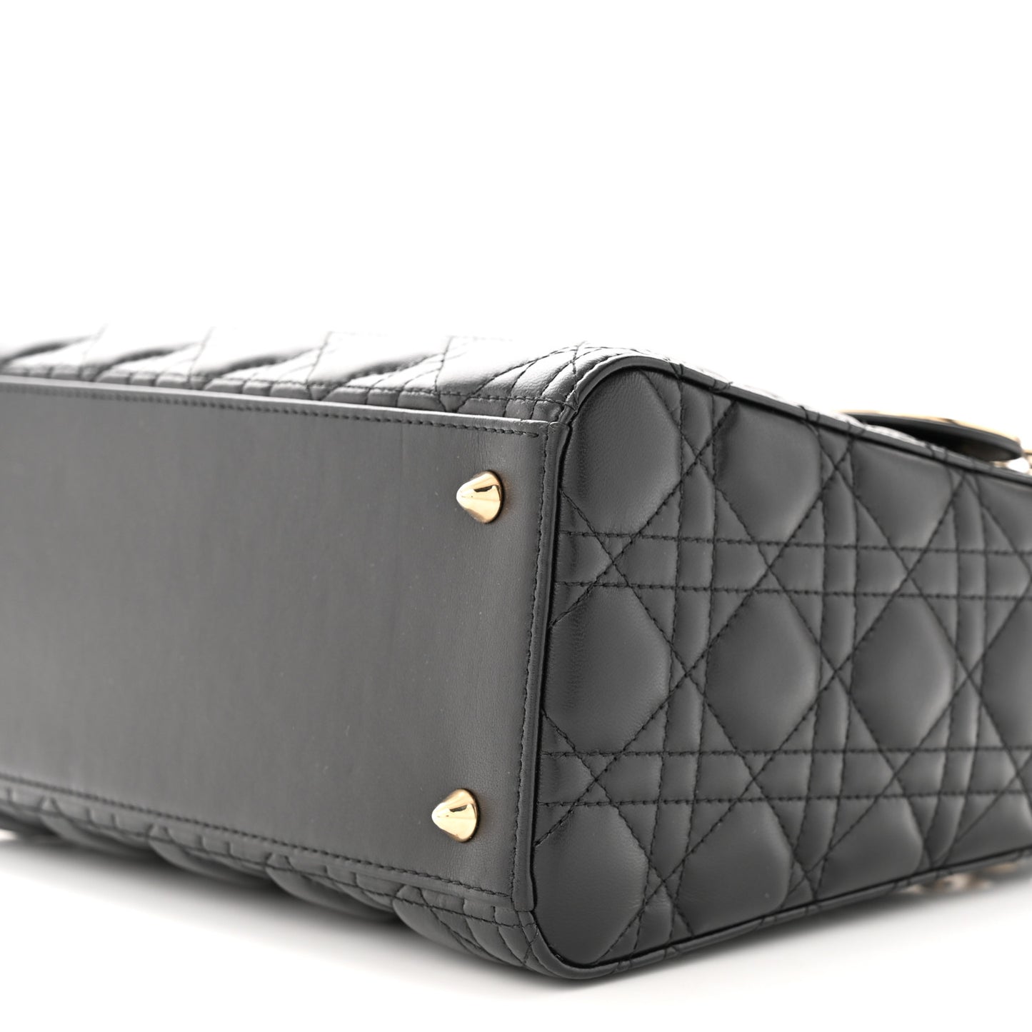 Lambskin Cannage Medium Lady Dior Black