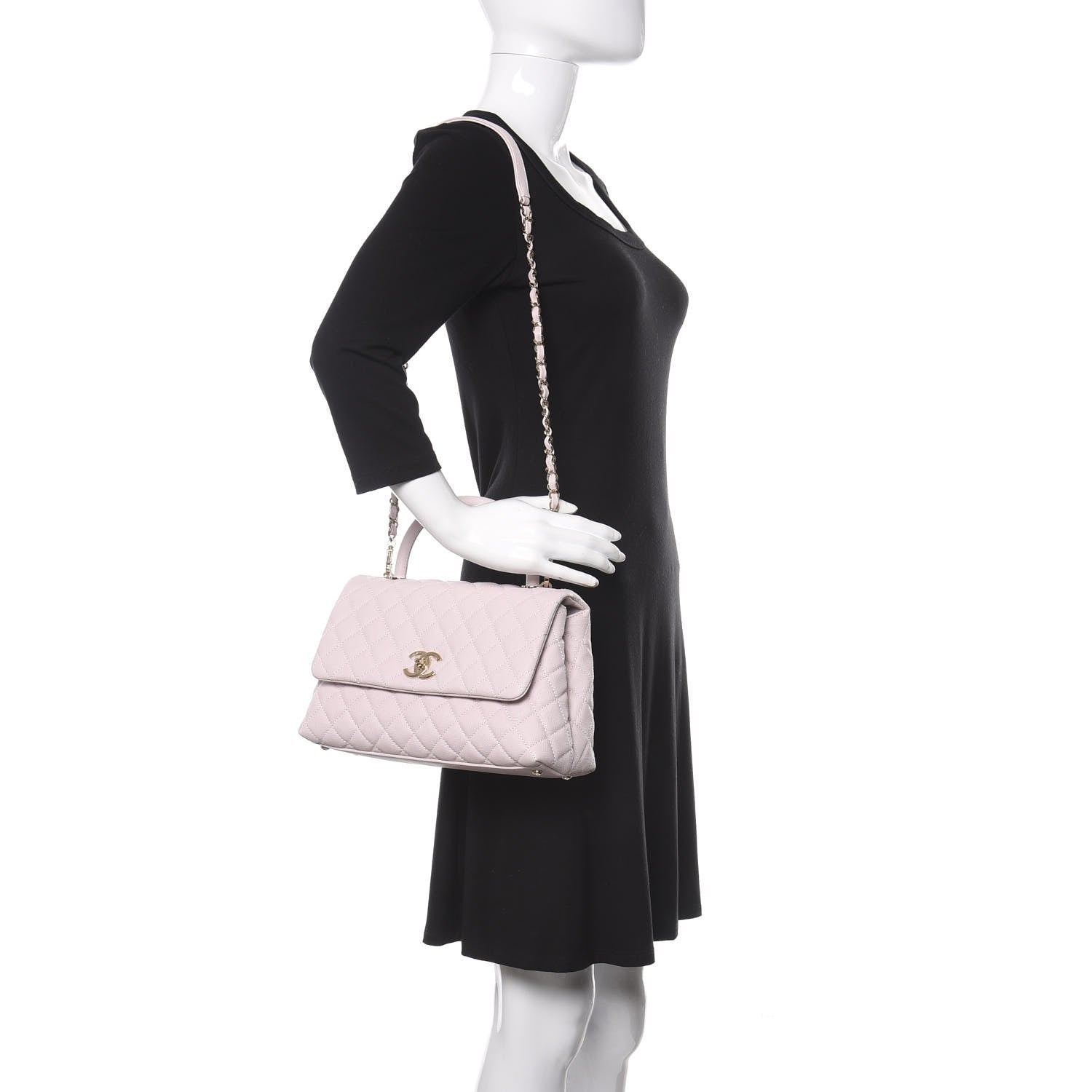 Chanel Caviar Quilted Small Coco Handle Flap Lilas Lilac 2 of 11