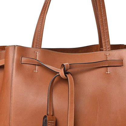 Celine Smooth Calfskin Medium Belt Cabas Phantom Brown 13 of 14