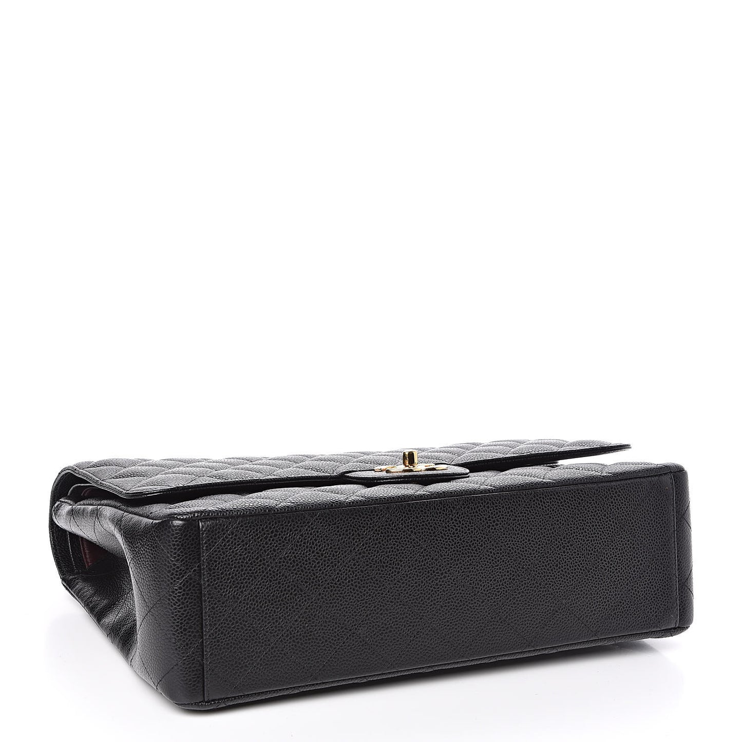 Caviar Quilted Maxi Double Flap Black
