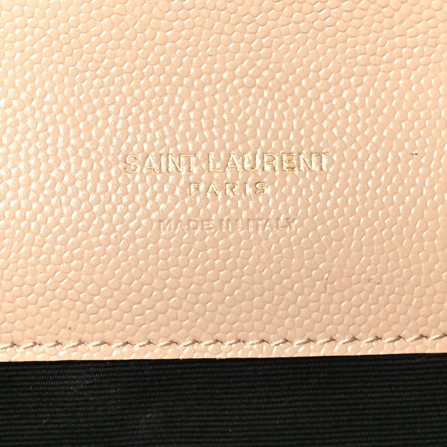 Saint Laurent Grain De Poudre Textured Mixed Matelasse Triquilt Monogram Clutch Dark Beige 7 of 10