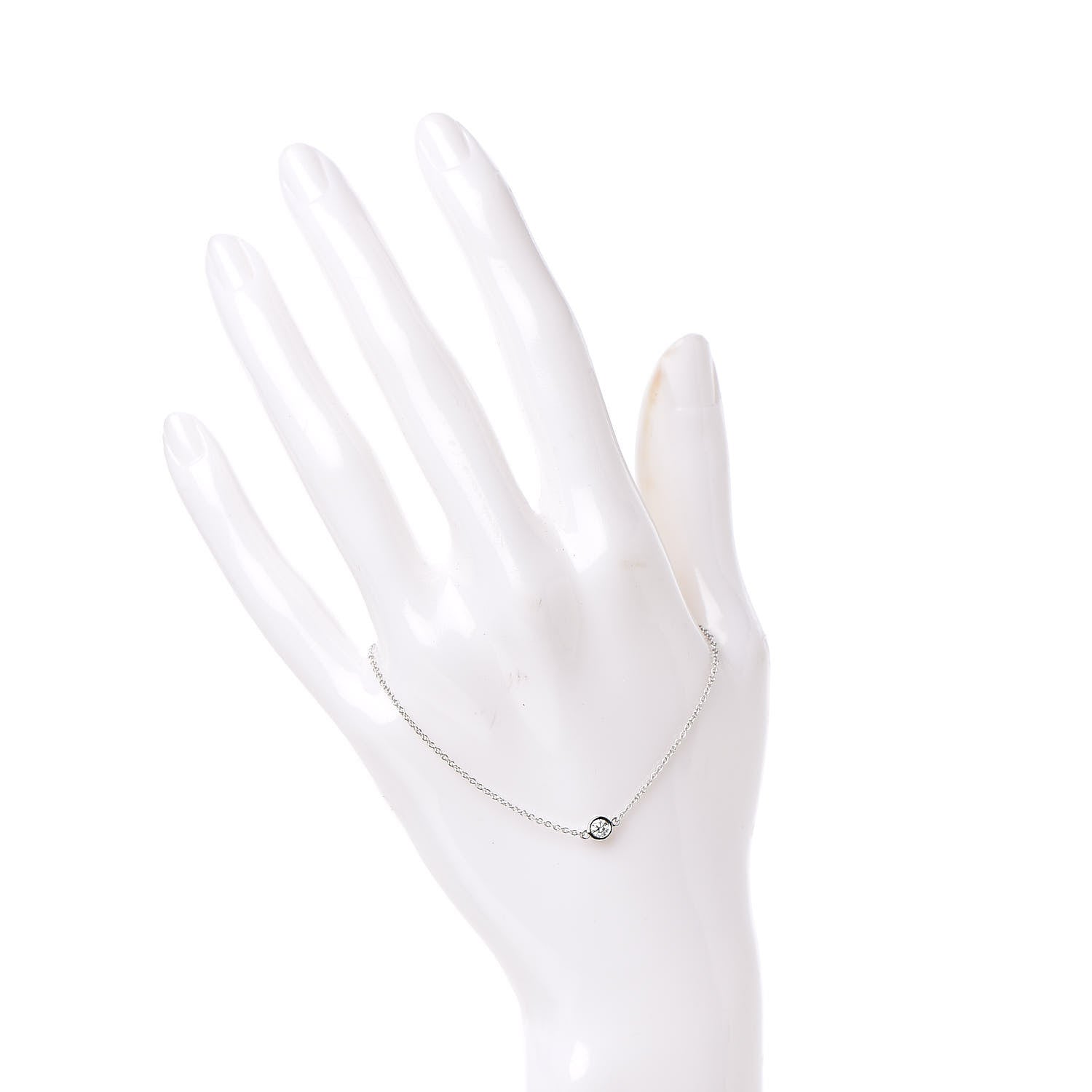 Tiffany Platinum Diamond .14ct Elsa Peretti Diamonds by the Yard Bracelet 2 of 6