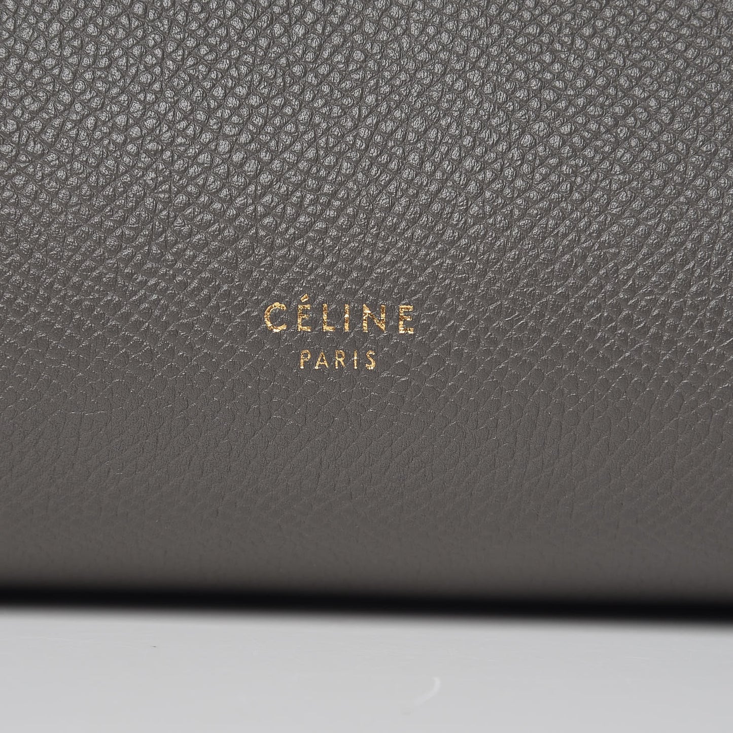 Grained Calfskin Micro Belt Bag Grey