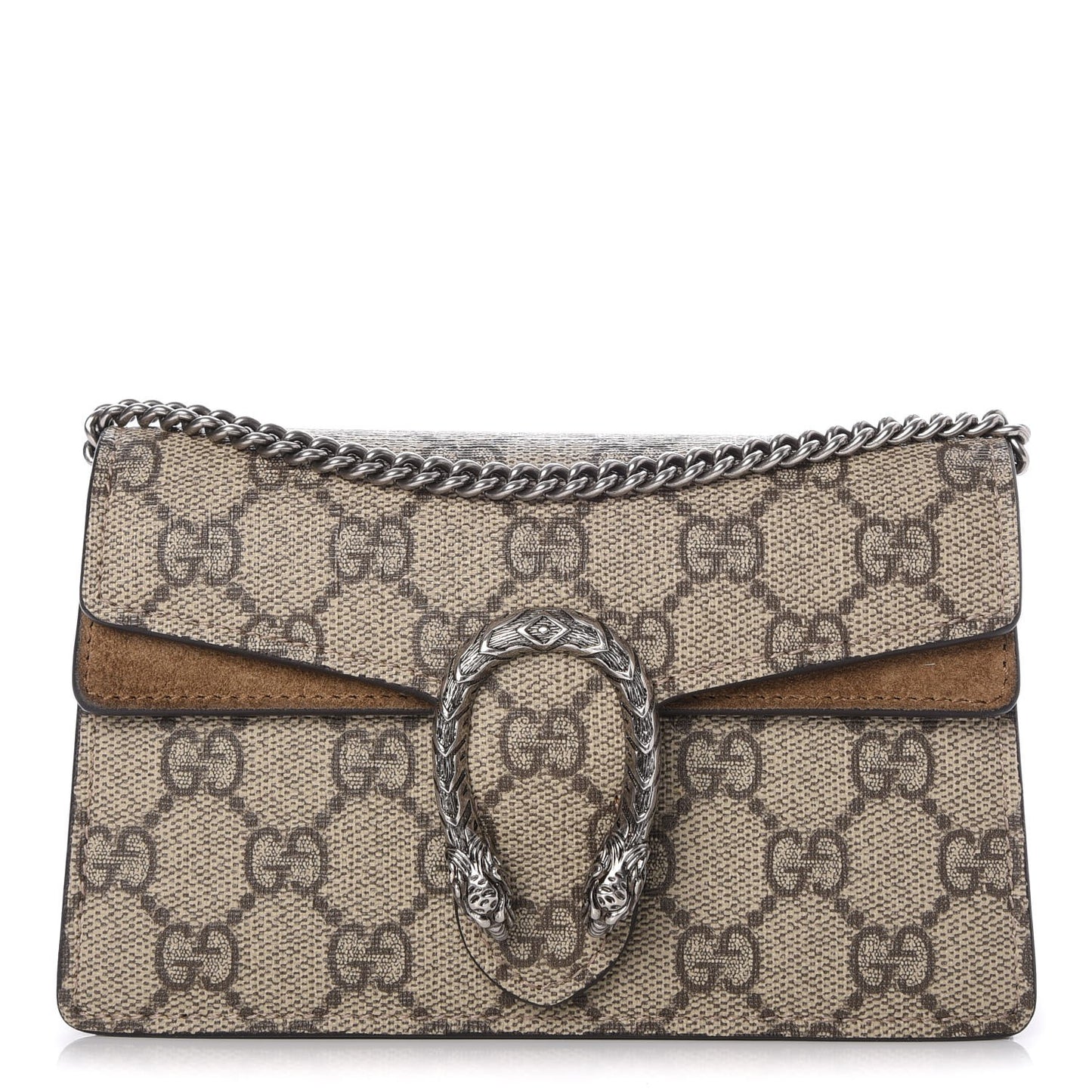 GG Supreme Monogram Super Mini Dionysus Shoulder Bag Taupe
