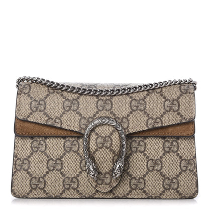 Gucci GG Supreme Monogram Super Mini Dionysus Shoulder Bag Taupe 1 of 7