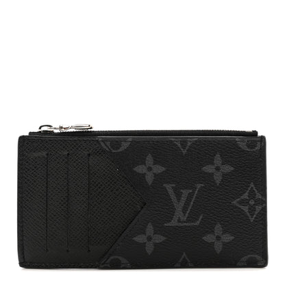 Louis Vuitton Monogram Eclipse Taiga Coin Card Holder 1 of 6