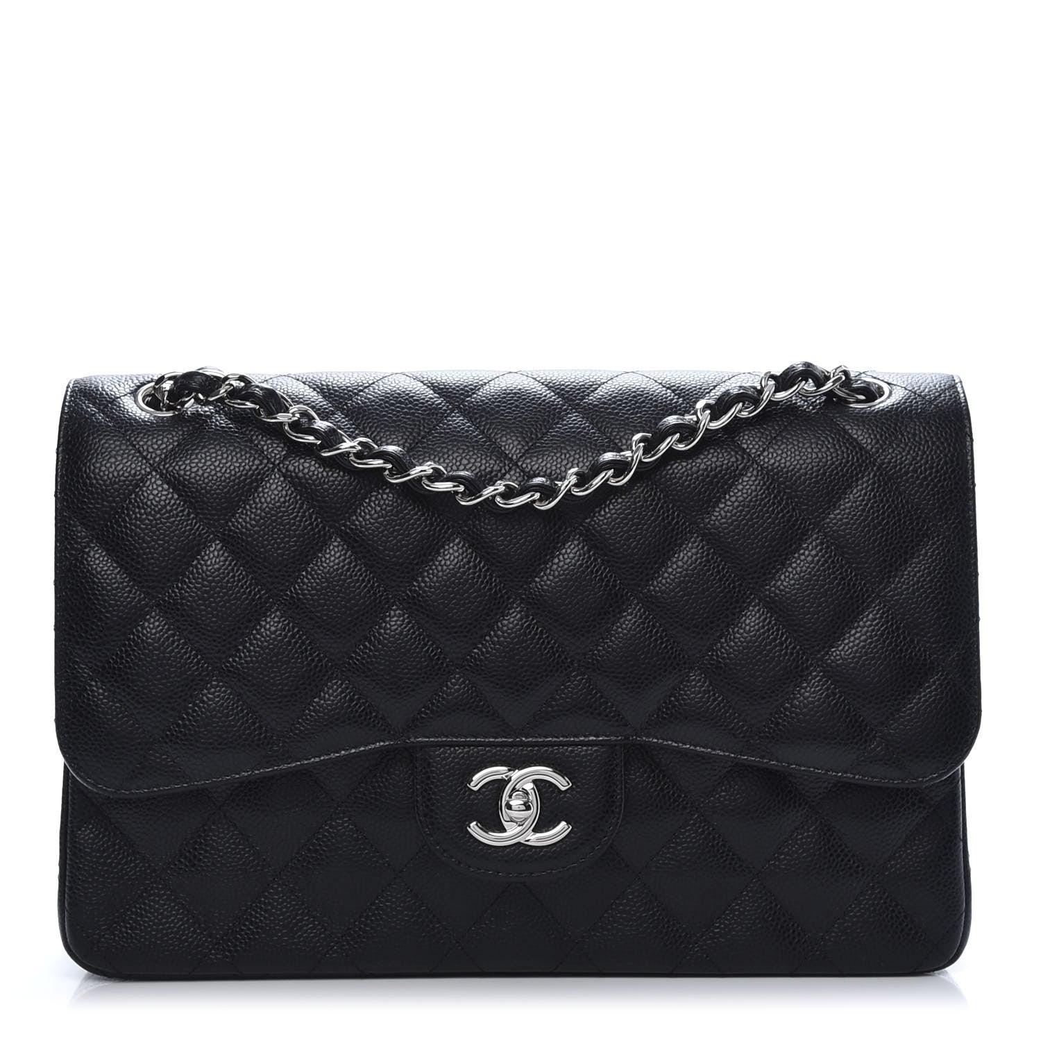 Chanel Caviar Quilted Jumbo Double Flap Black 1 of 12