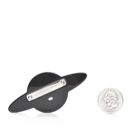 Chanel Glittered Resin Strass Planet Brooch Silver Blue Pink 3 of 5