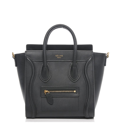Celine Smooth Calfskin Nano Luggage Black 1 of 7