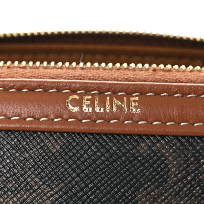 Celine Triomphe Canvas Lambskin Clutch On Chain Tan 6 of 10