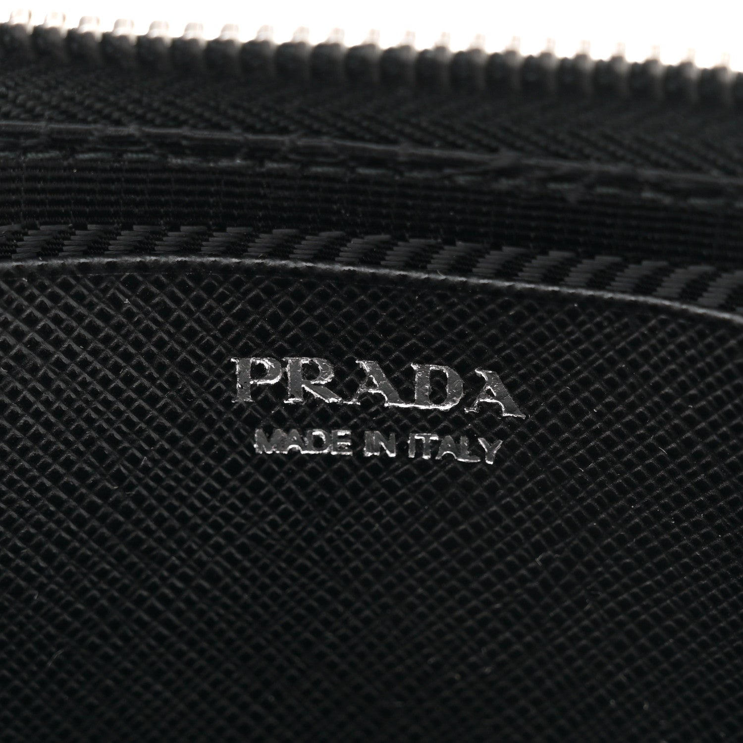 Prada Saffiano Mini Triangle Crossbody Pouch Black 7 of 11