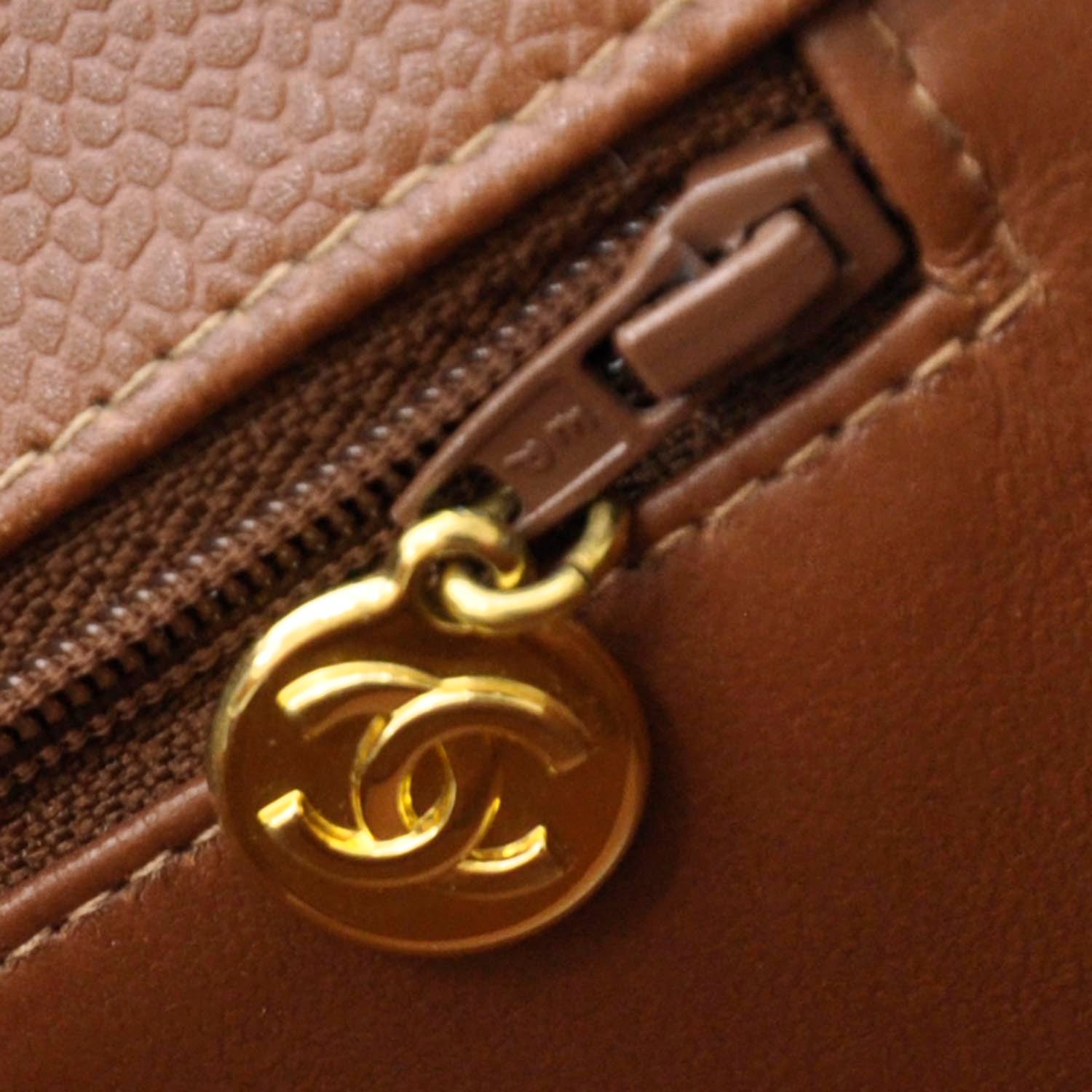Chanel Caviar Quilted Timeless CC Tote Brown 8 of 10