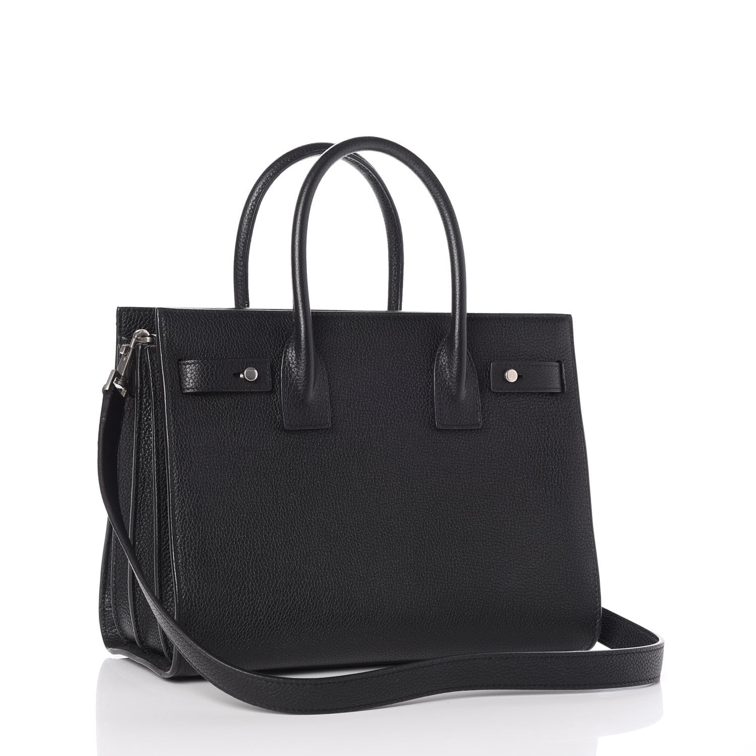 Saint Laurent Grained Calfskin Baby Sac De Jour Souple Black 4 of 8