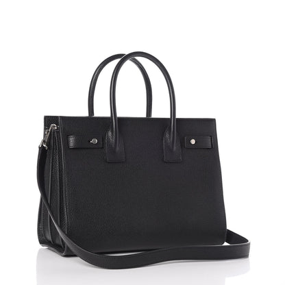 Saint Laurent Grained Calfskin Baby Sac De Jour Souple Black 4 of 8