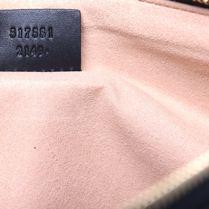 Gucci Suede Patent Large Ophidia Pouch Clutch Black 9 of 10